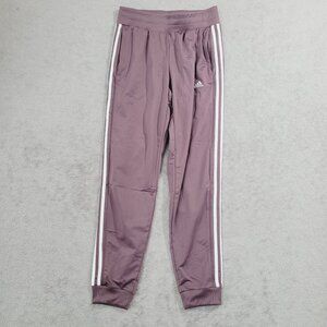 NWOT Adidas Purple Sweatpants White Stripes Womens S Women's // 26CT
